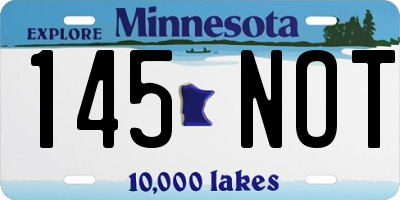 MN license plate 145NOT