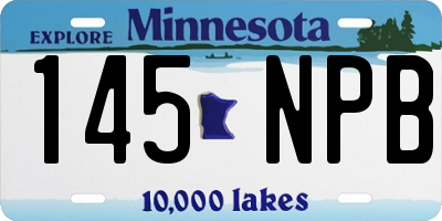 MN license plate 145NPB