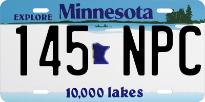 MN license plate 145NPC