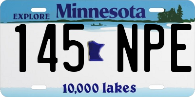 MN license plate 145NPE