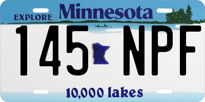 MN license plate 145NPF