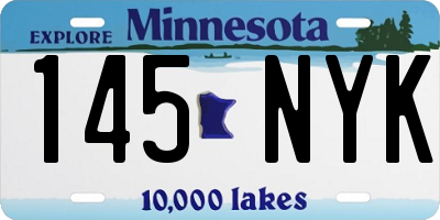MN license plate 145NYK