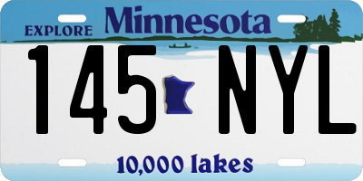 MN license plate 145NYL