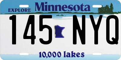MN license plate 145NYQ