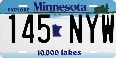MN license plate 145NYW