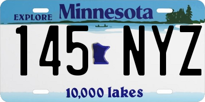 MN license plate 145NYZ