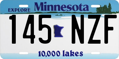 MN license plate 145NZF