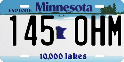 MN license plate 145OHM