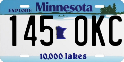 MN license plate 145OKC
