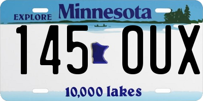 MN license plate 145OUX