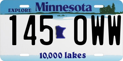 MN license plate 145OWW