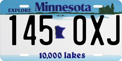 MN license plate 145OXJ