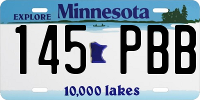 MN license plate 145PBB