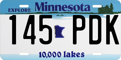 MN license plate 145PDK