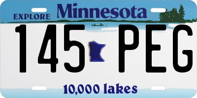 MN license plate 145PEG