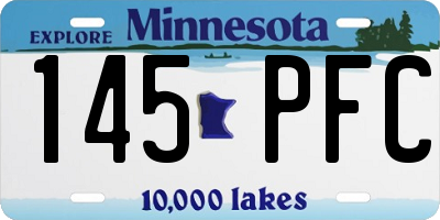 MN license plate 145PFC