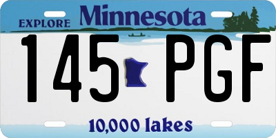 MN license plate 145PGF