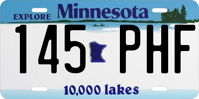 MN license plate 145PHF