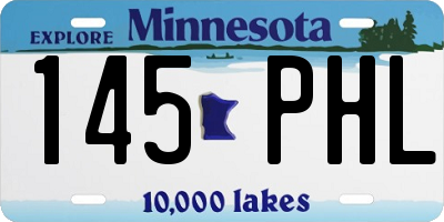 MN license plate 145PHL