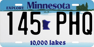 MN license plate 145PHQ