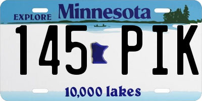 MN license plate 145PIK