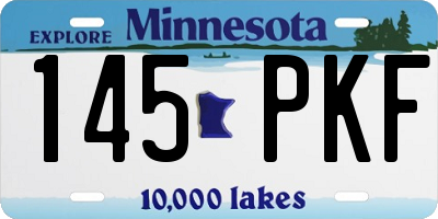 MN license plate 145PKF
