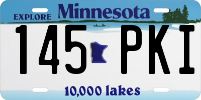MN license plate 145PKI