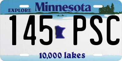 MN license plate 145PSC