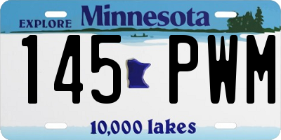 MN license plate 145PWM