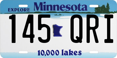 MN license plate 145QRI