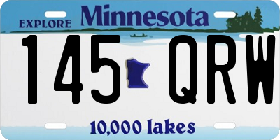 MN license plate 145QRW