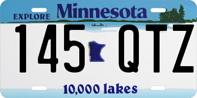 MN license plate 145QTZ