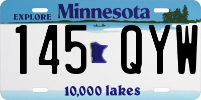 MN license plate 145QYW