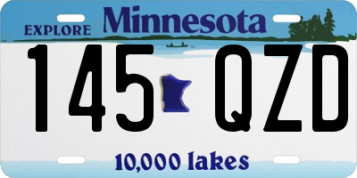 MN license plate 145QZD