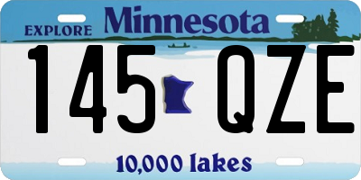 MN license plate 145QZE