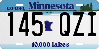 MN license plate 145QZI