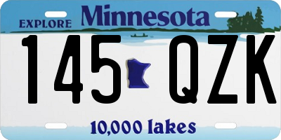 MN license plate 145QZK