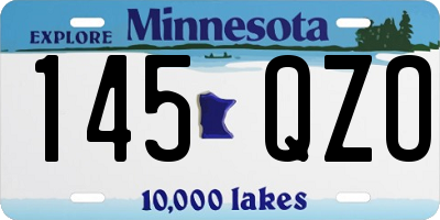 MN license plate 145QZO