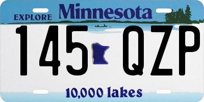 MN license plate 145QZP