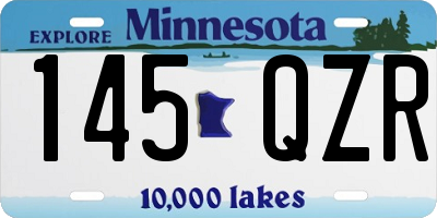 MN license plate 145QZR