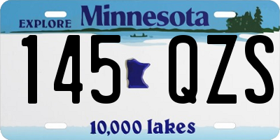 MN license plate 145QZS