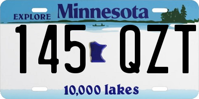 MN license plate 145QZT