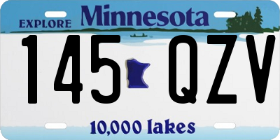 MN license plate 145QZV