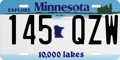 MN license plate 145QZW