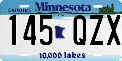 MN license plate 145QZX