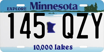 MN license plate 145QZY