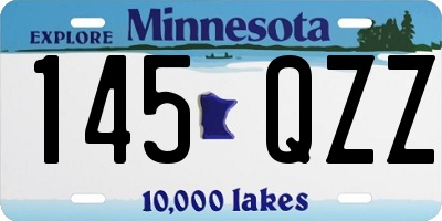 MN license plate 145QZZ