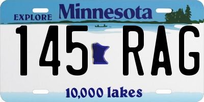 MN license plate 145RAG