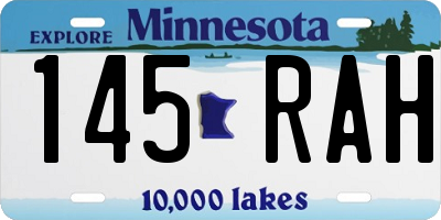 MN license plate 145RAH