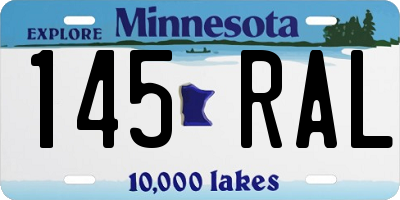 MN license plate 145RAL